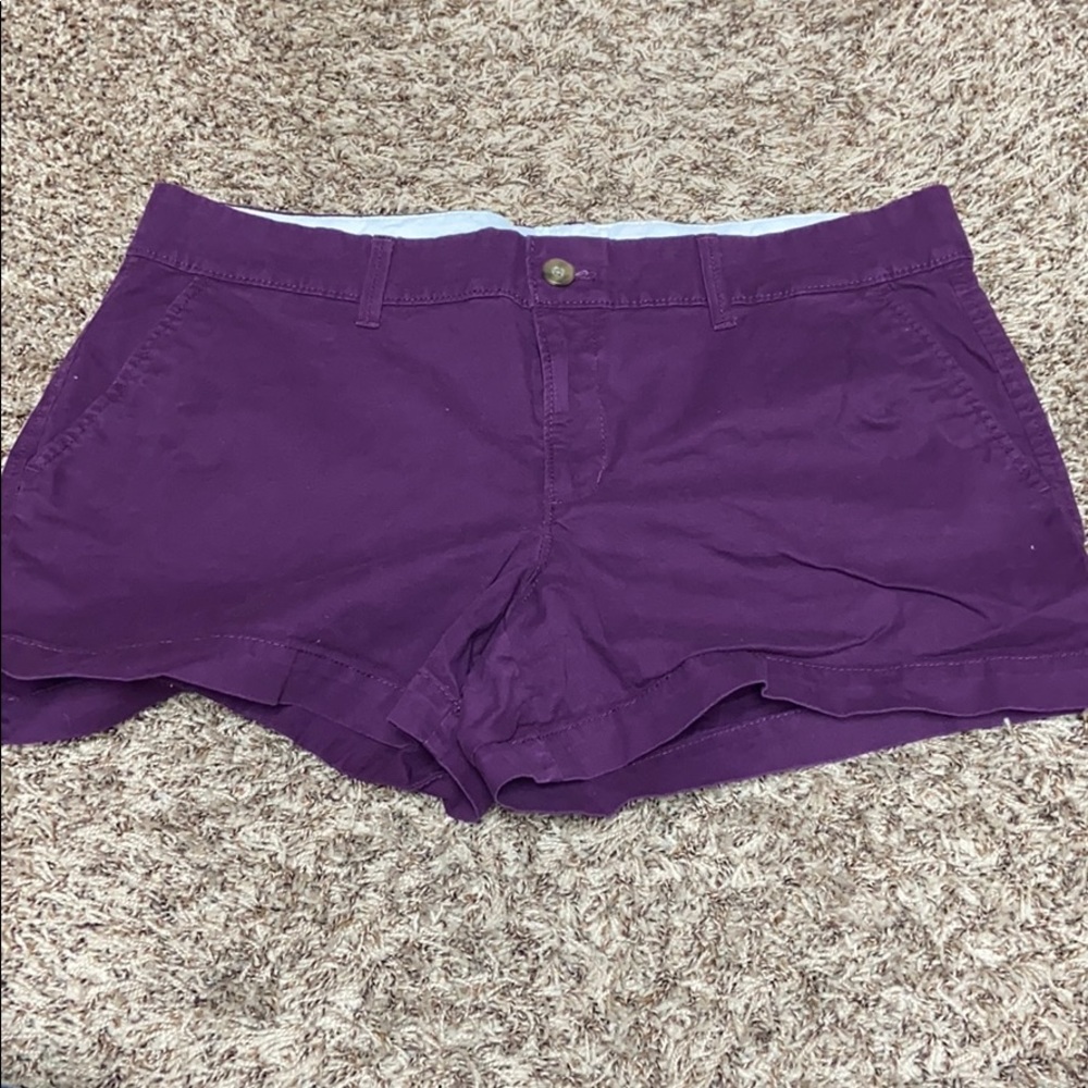 NWOT purple canvas shorts